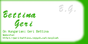 bettina geri business card